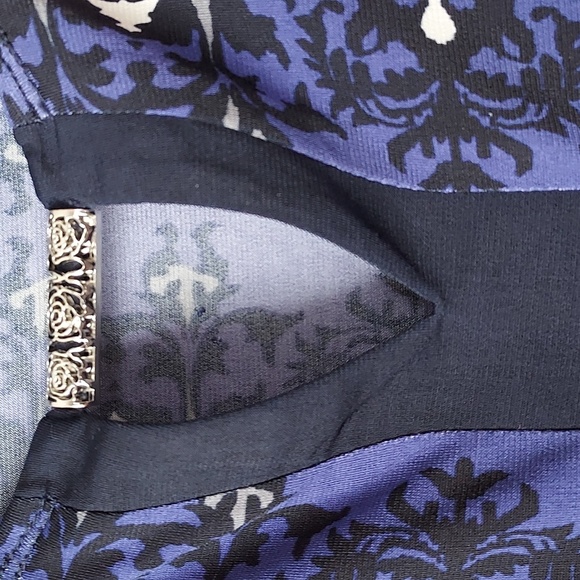 Susan Graver 3/4 sleeve Large multi color with flower print top/blouse - Picture 6 of 12